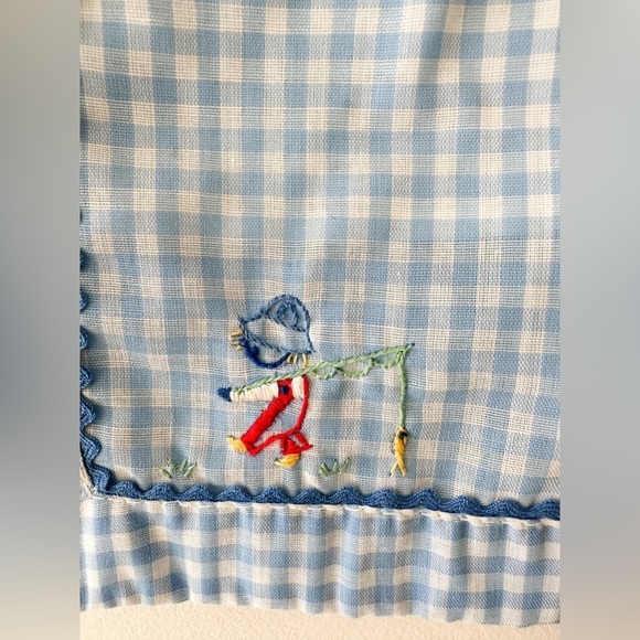 NWT- Vintage Mini Togs - Blue/White Gingham Baby Shirt - Size 0-3m - Picture 4 of 5